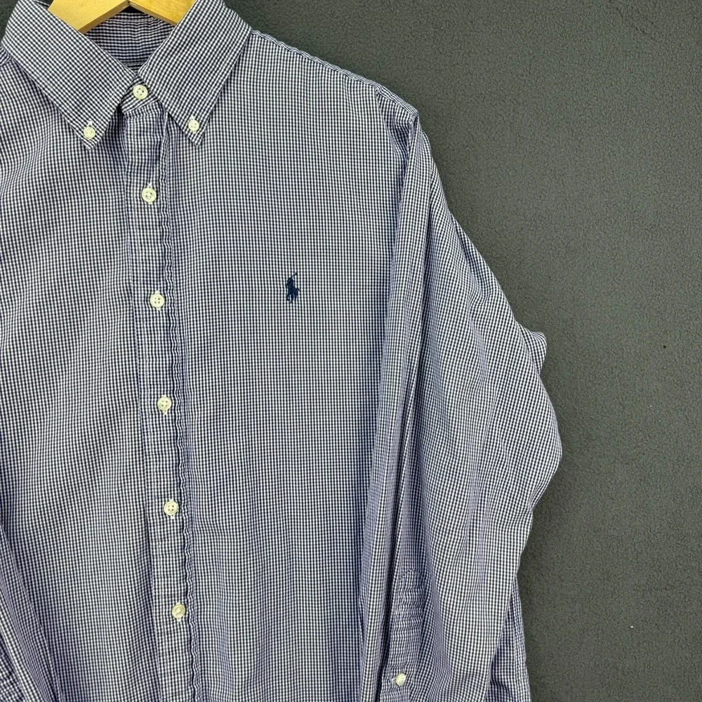 Ralph Lauren Shirt Men's Size L 16 32/33 Purple Classic Fit Button Down‎ Pony
